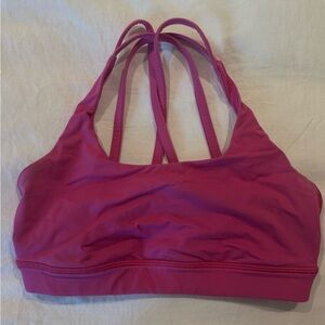 Lululemon Women's Strappy Low-Impact Sports Bra in Fuchsia